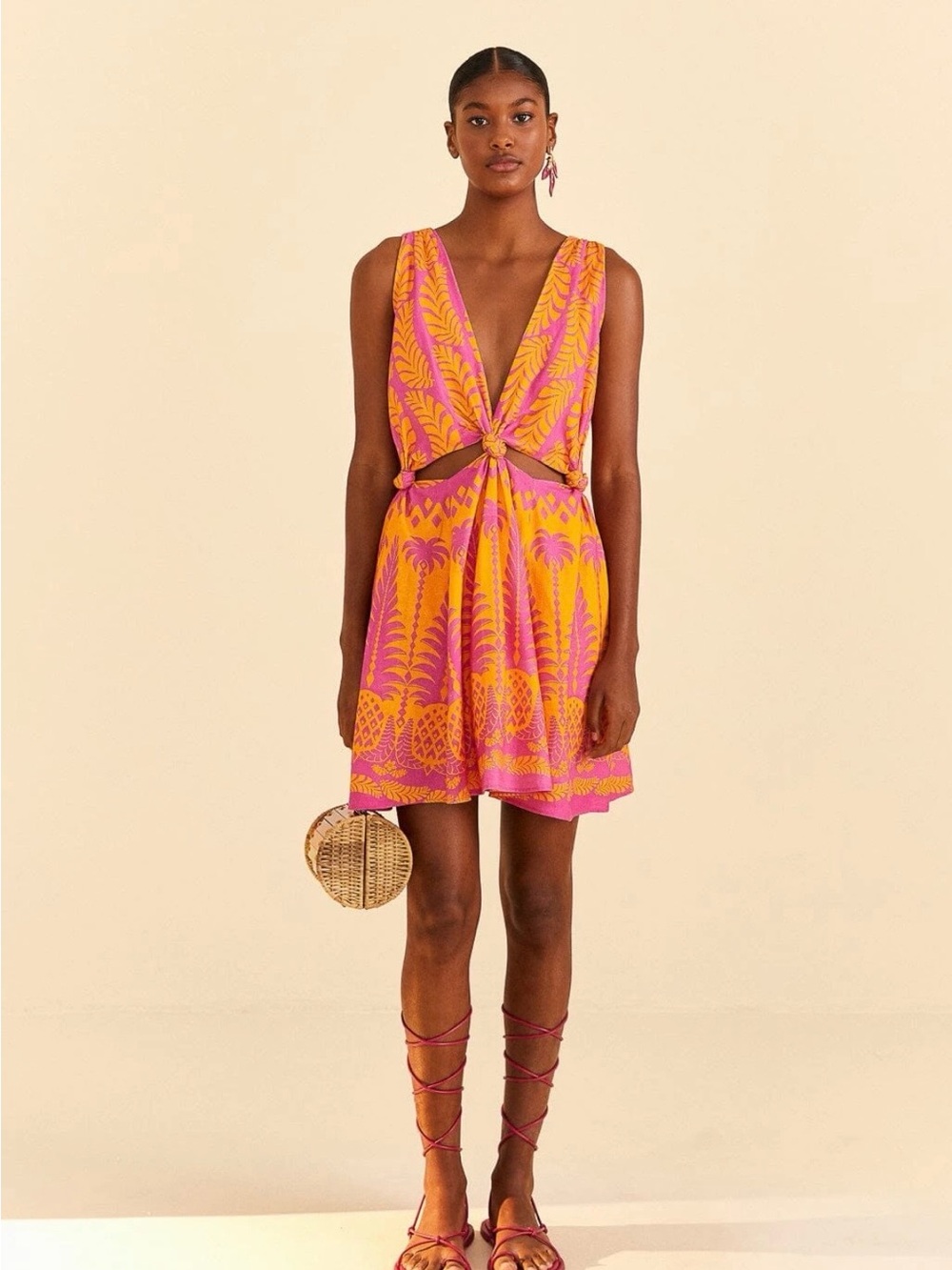 FARM Rio Pineapple Love Mini Dress
